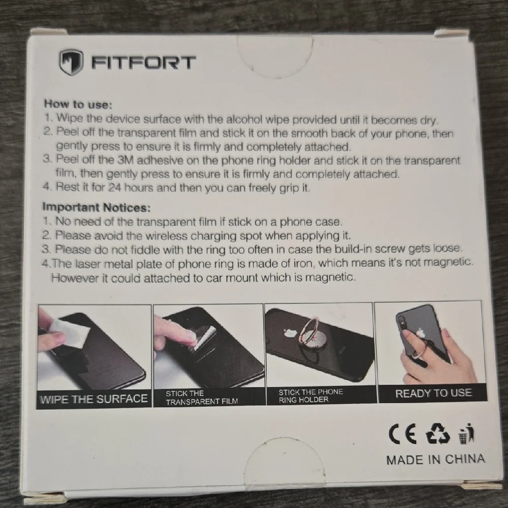 Fitfort Rose Gold Phone Ring Holder